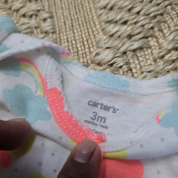 Carter's White and Neon Baby Onesie - Picture 3 of 11